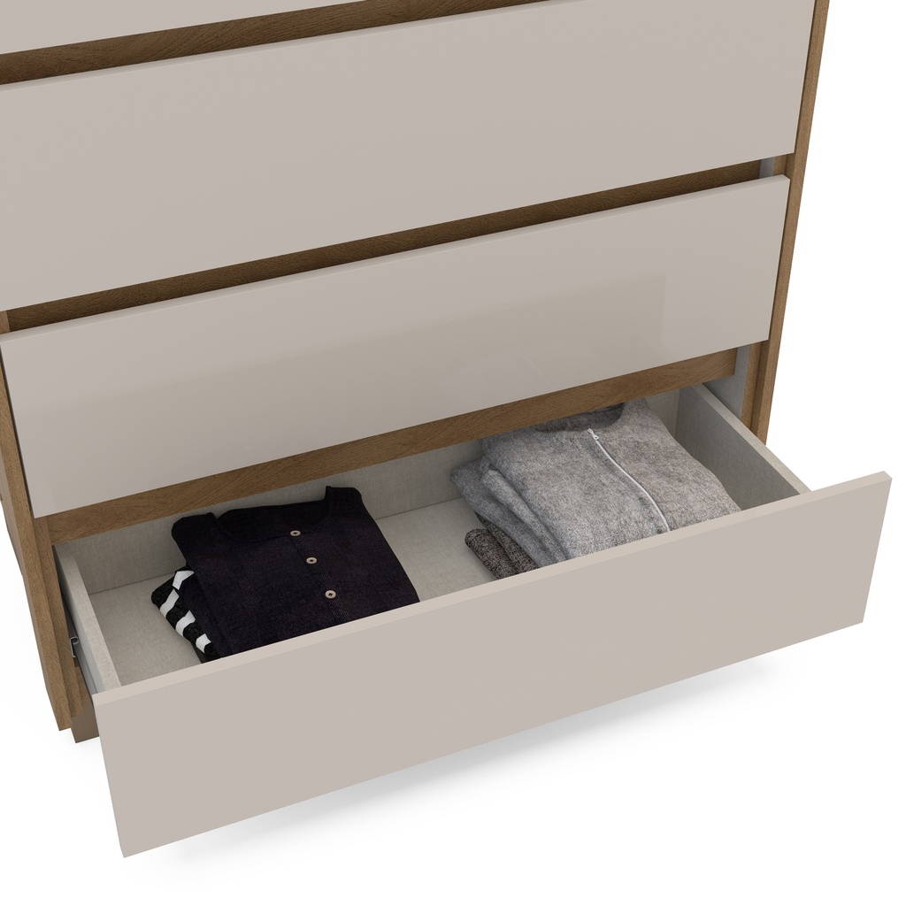 GAVETERO COIMBRA DE 4 GAVETAS  FREIJO/OFF WHITE,  230071.0002