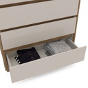 GAVETERO COIMBRA DE 4 GAVETAS  FREIJO/OFF WHITE,  230071.0002