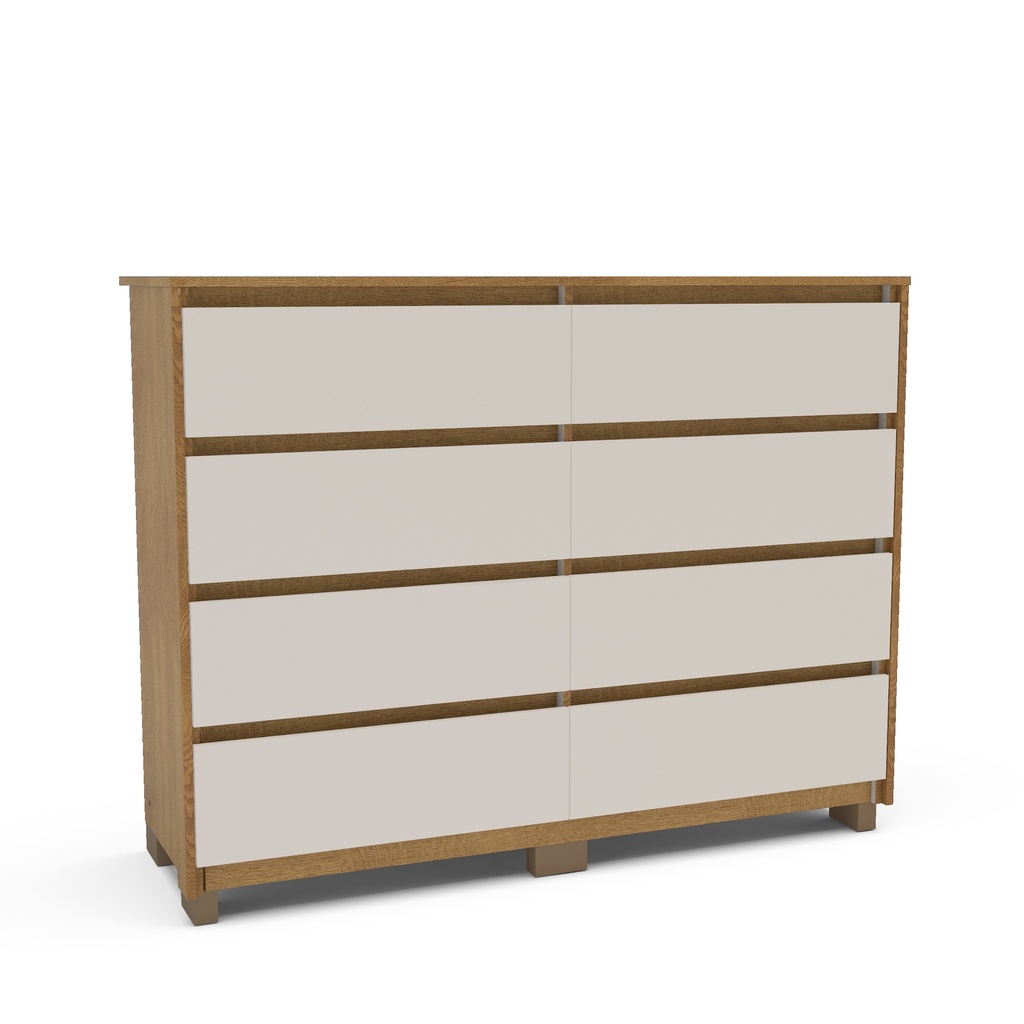 GAVETERO COIMBRA DE 8 GAVETAS  FREIJO/OFF WHITE,  230072.0002