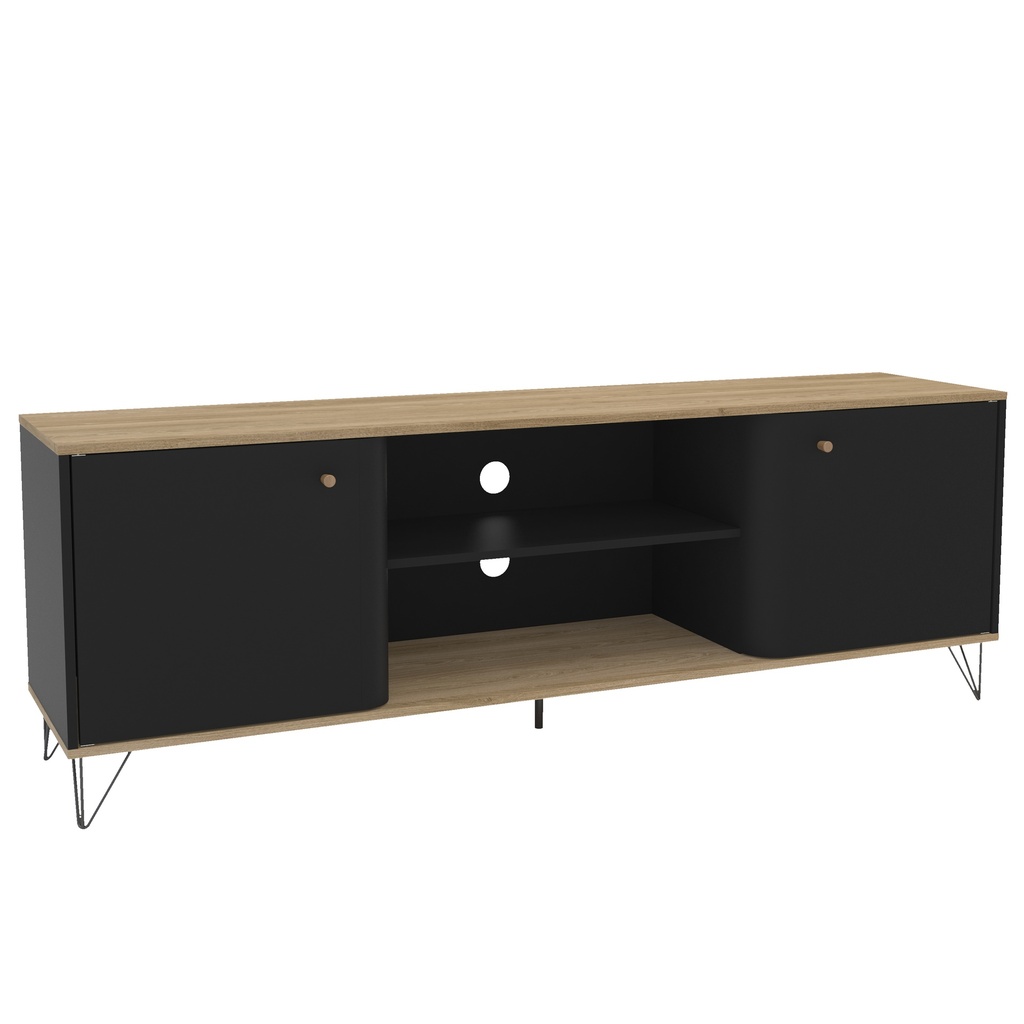 MESA PARA LCD KAZAN  OAK/NEGRO,  P1200133