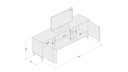 MESA PARA LCD KAZAN  OAK/NEGRO,  P1200133
