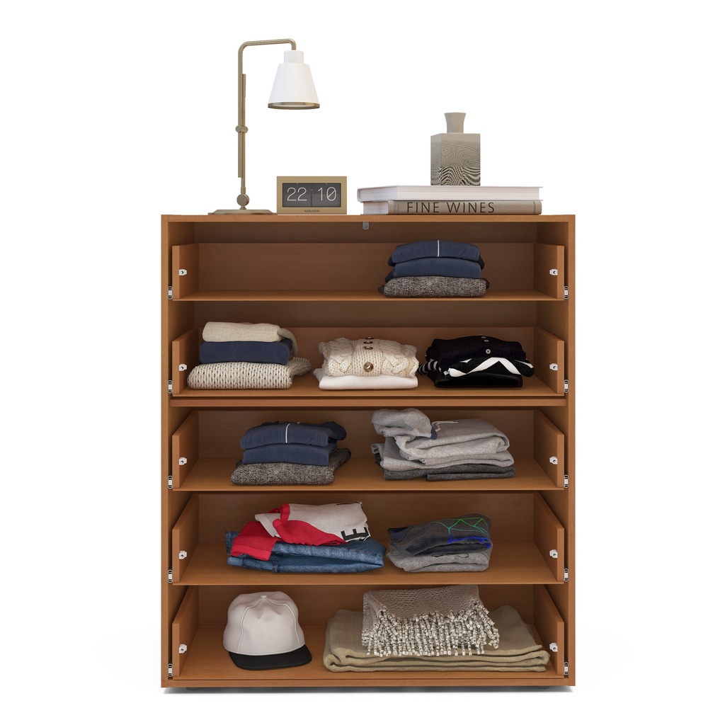 GAVETERO LISBOA DE 5 GAVETAS  FREIJO/BLANCO,  240840.0006